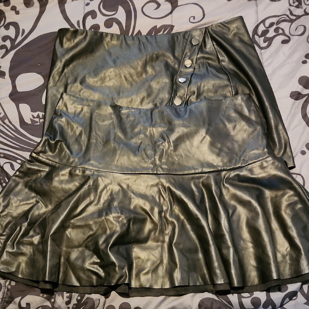 2 Faux Leather Skirts Plus Size XXL/20